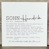 Wooden Block - Sohn Wunschname