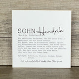 Wooden Block - Sohn Wunschname