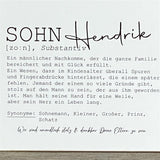 Wooden Block - Sohn Wunschname
