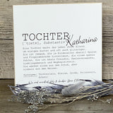 Wooden Block - Tochter Wunschname