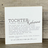 Wooden Block - Tochter Wunschname
