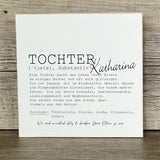 Wooden Block - Tochter Wunschname