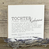 Wooden Block - Tochter Wunschname