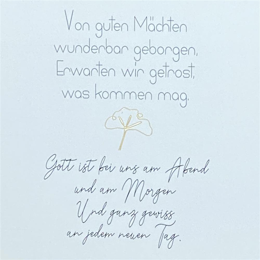 Wooden Block - Von guten Mächten mit Goldprägung
