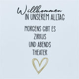 Wooden Block - Willkommen in unserem Alltag mit Goldprägung