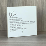 Wooden Block - Wir sind eine Familie