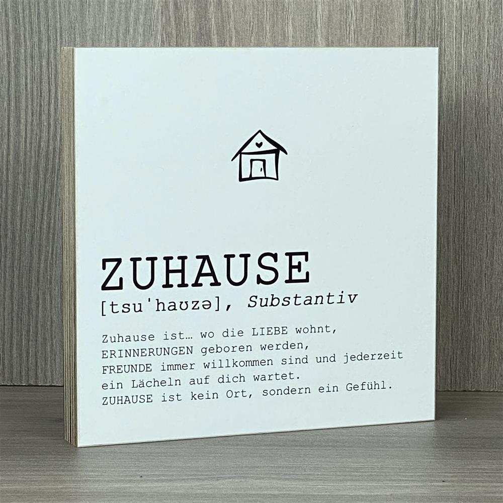 Wooden Block - Zuhause, Substantiv
