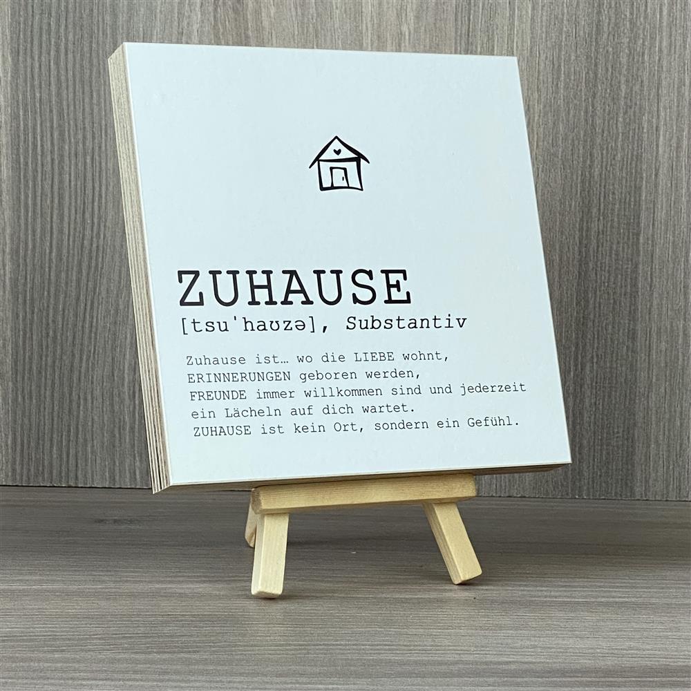 Wooden Block - Zuhause, Substantiv