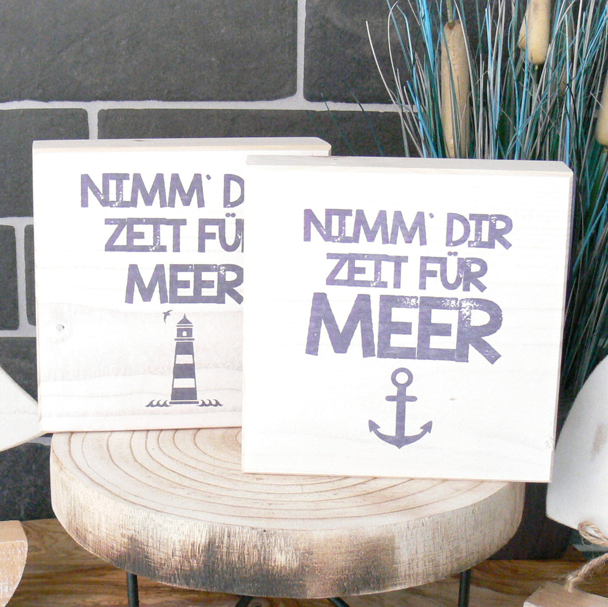 Wooden Block - Nimm Dir Zeit für Meer