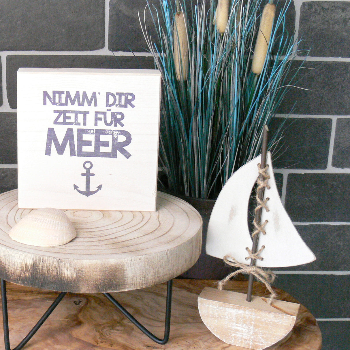 Wooden Block - Nimm Dir Zeit für Meer