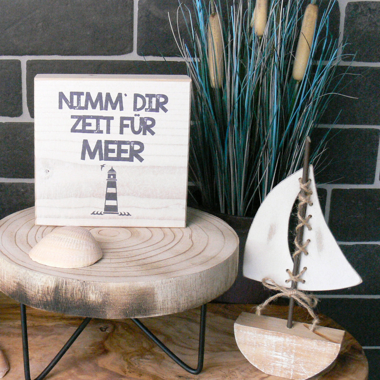 Wooden Block - Nimm Dir Zeit für Meer