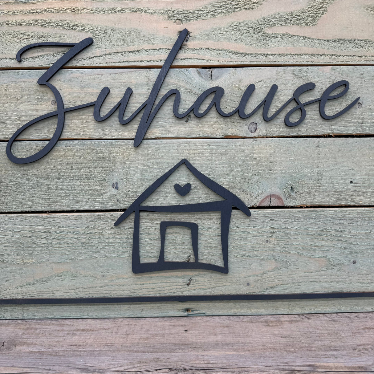 Holzschild Zuhause - Haus