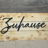 Holzschild Zuhause - Koordinaten