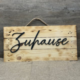 Holzschild Zuhause - Koordinaten