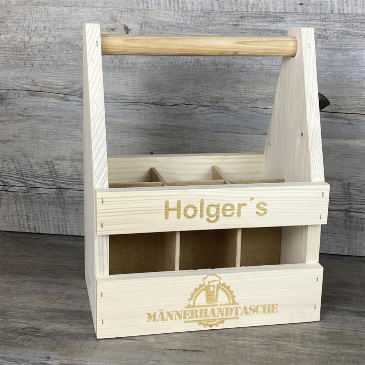 Bierträger Männerhandtasche, personalsiert
