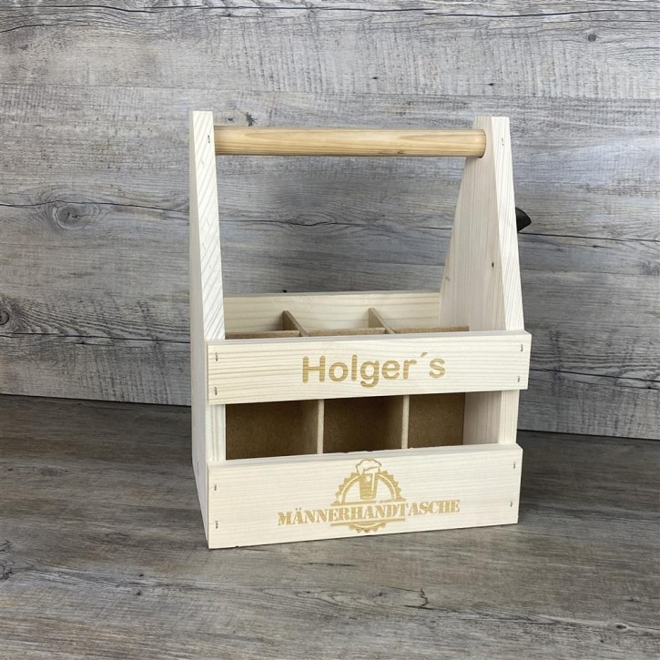 Bierträger Männerhandtasche, personalsiert