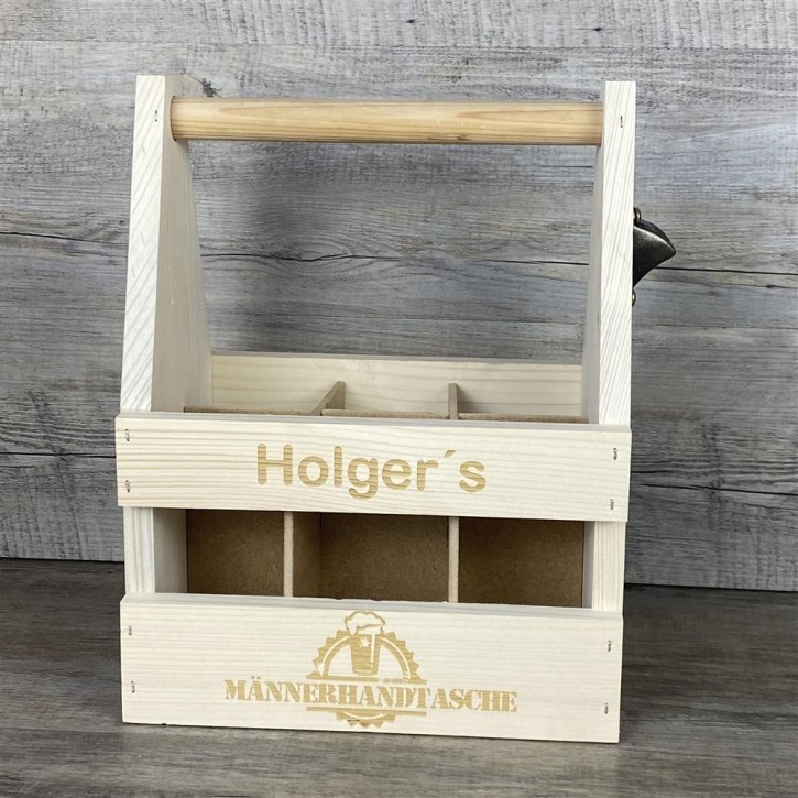 Bierträger Männerhandtasche, personalsiert