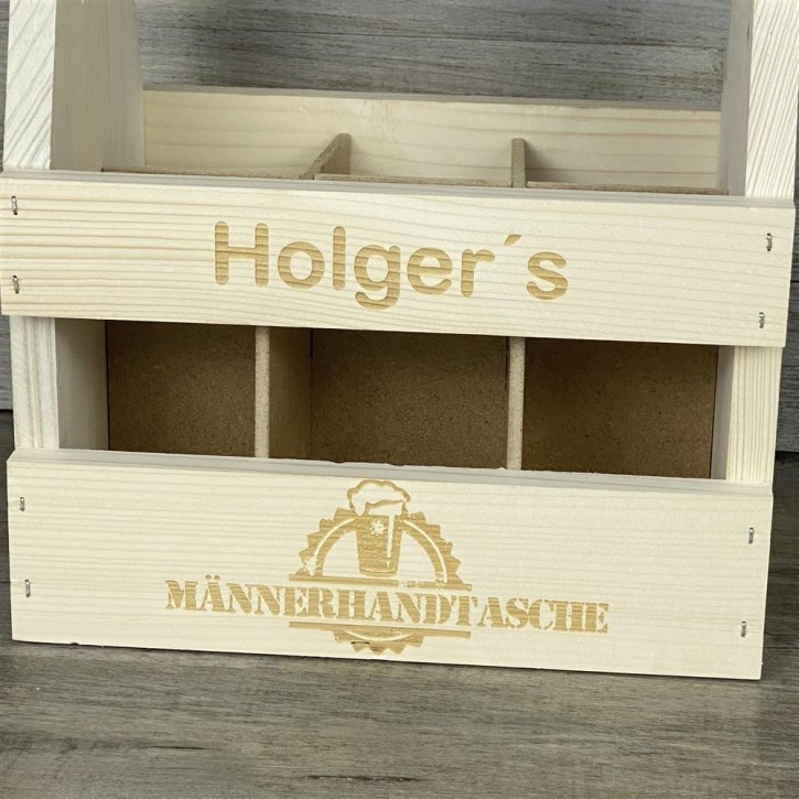 Bierträger Männerhandtasche, personalsiert