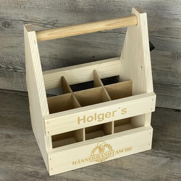 Bierträger Männerhandtasche, personalsiert