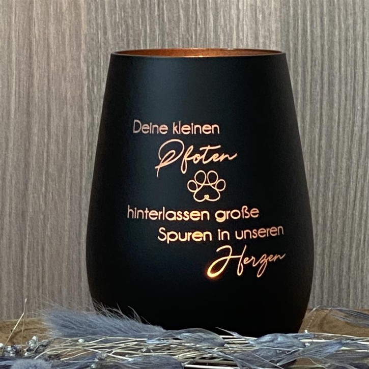 Deko Light - Deine kleinen Pfoten, schwarz, personalisierbar