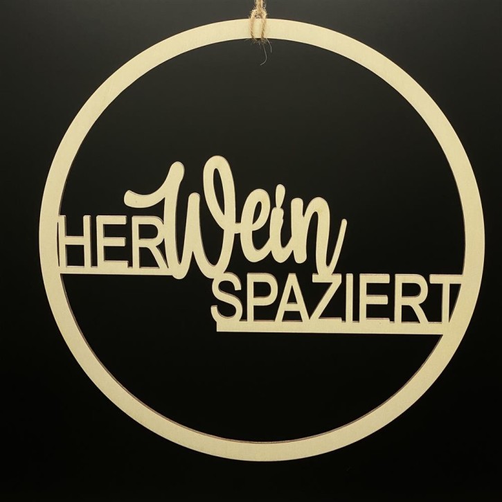Deko Ring HerWeinspaziert, 28cm