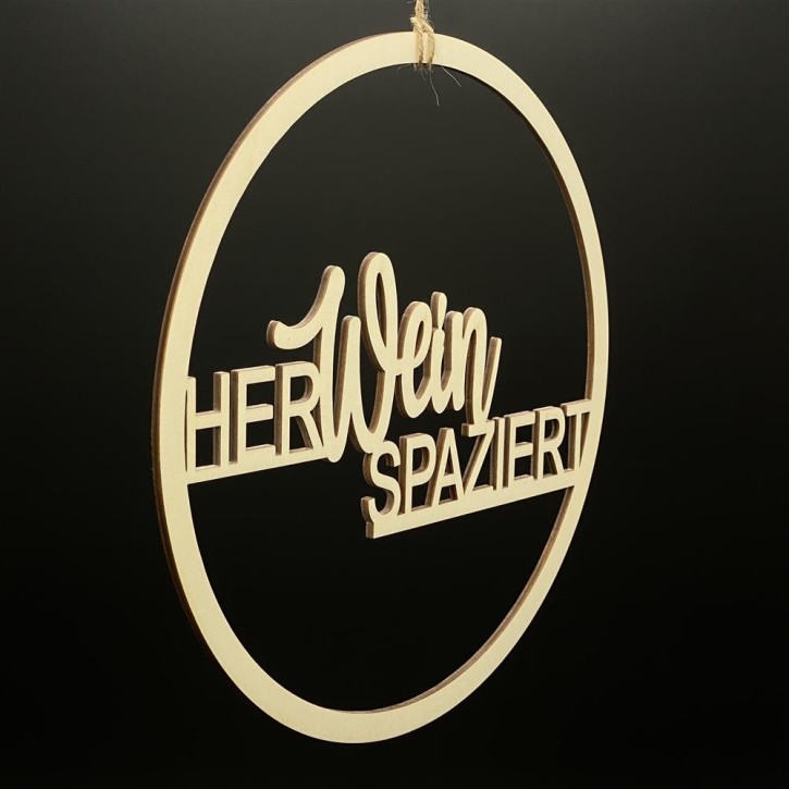 Deko Ring HerWeinspaziert, 28cm