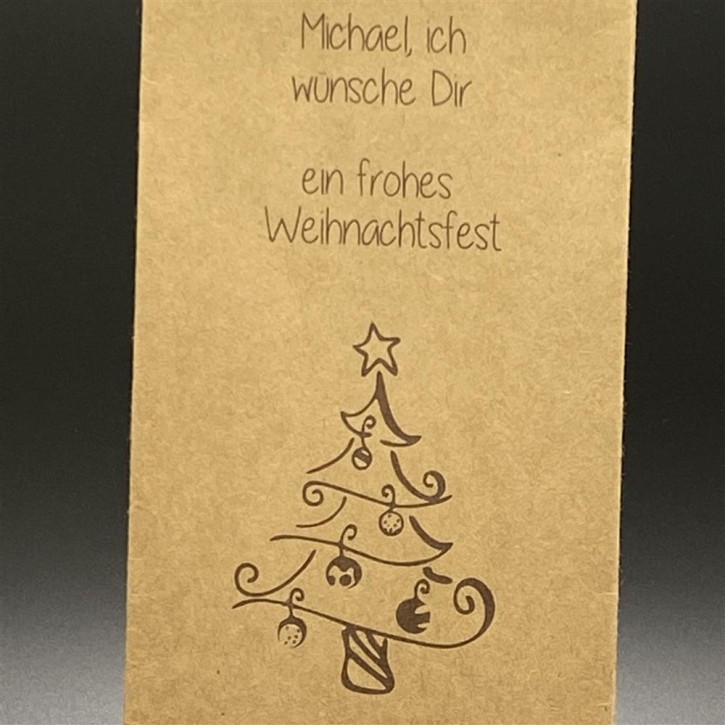 Flaschentüte Tannenbaum, personalisiert