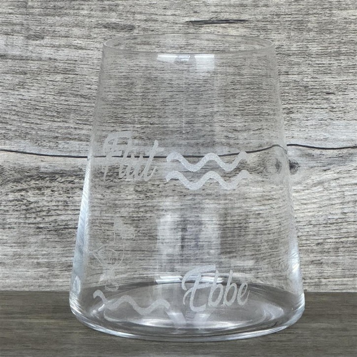 Geschenkpaket "Der Strand hat angerufen und gefragt wo Du bleibst...", groß, Strandwein Chardonnay, inkl. LED Kerzenlicht