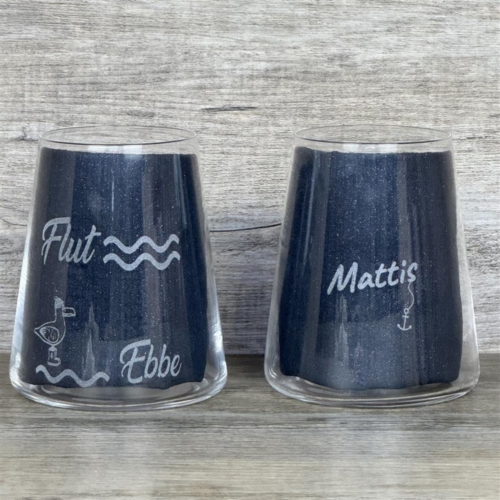 Geschenkpaket "Der Strand hat angerufen und gefragt wo Du bleibst...", groß, Strandwein Chardonnay, inkl. LED Kerzenlicht