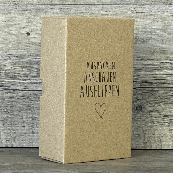 Geschenkverpackung 16x9x5cm, Auspacken, Anschauen, Ausflippen 5 Stück