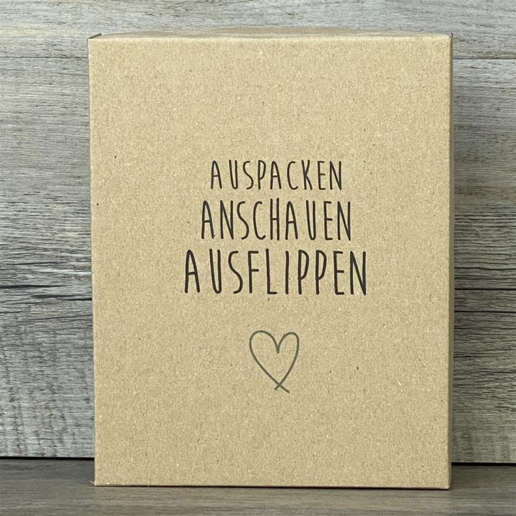 Geschenkverpackung 19x15x5cm, Auspacken, Anschauen, Ausflippen 5 Stück