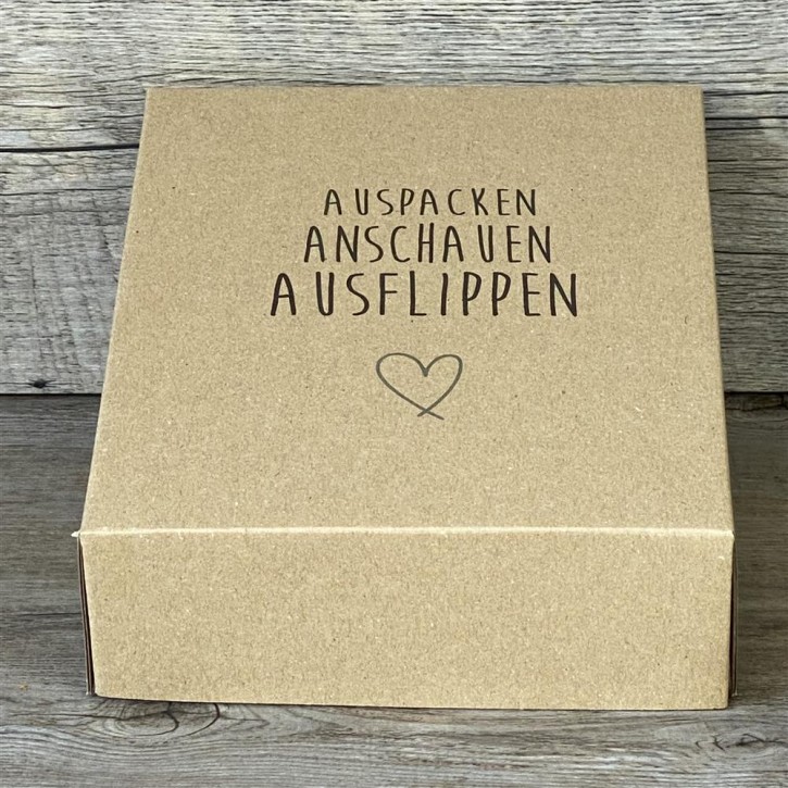 Geschenkverpackung 19x15x5cm, Auspacken, Anschauen, Ausflippen 5 Stück