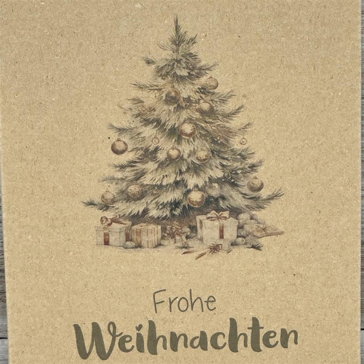 Geschenkverpackung 19x15x5cm, Weihnachtsbaum, 5 Stück