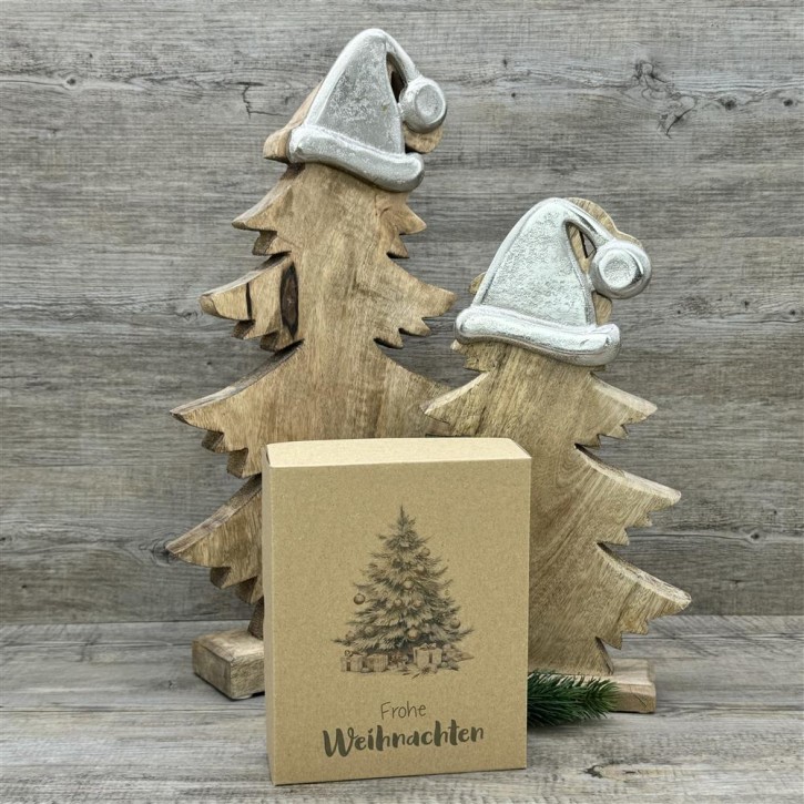 Geschenkverpackung 19x15x5cm, Weihnachtsbaum, 5 Stück