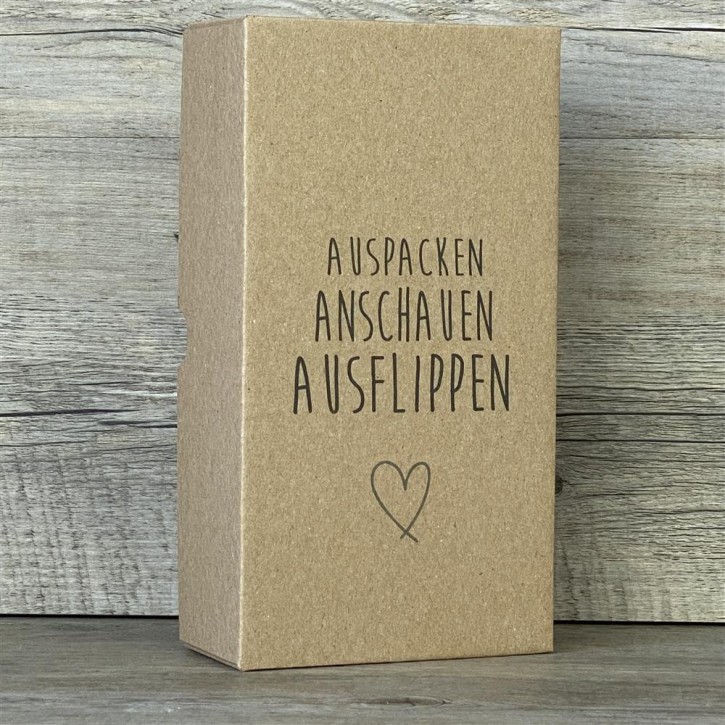 Geschenkverpackung 21x11x6cm, Auspacken, Anschauen, Ausflippen 5 Stück