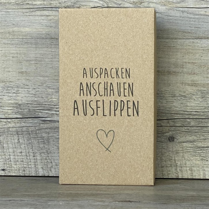 Geschenkverpackung 21x11x6cm, Auspacken, Anschauen, Ausflippen 5 Stück