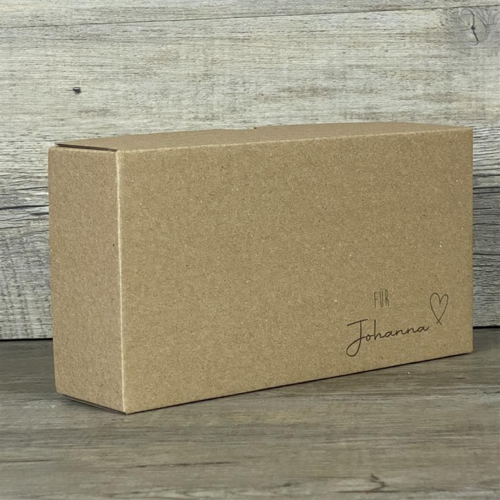 Geschenkverpackung 21x11x6cm, personalisiert, Herz