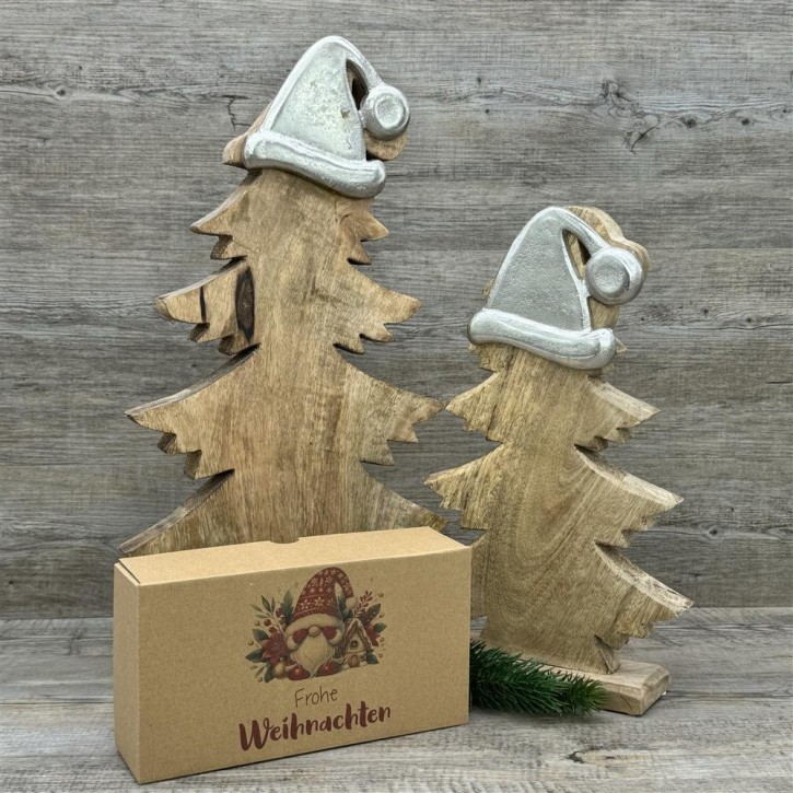 Geschenkverpackung 21x11x6cm, Weihnachtsgnom, rot, 5 Stück