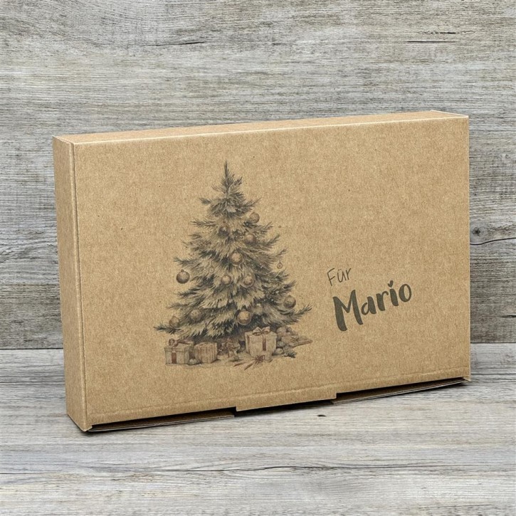 Geschenkverpackung 23,5x16x5cm, Weihnachtsbaum, personalisiert