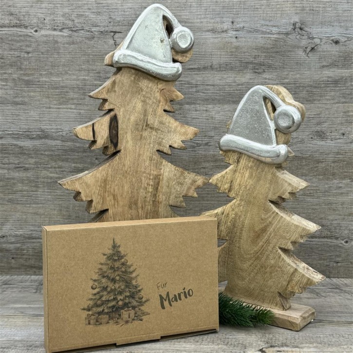 Geschenkverpackung 23,5x16x5cm, Weihnachtsbaum, personalisiert