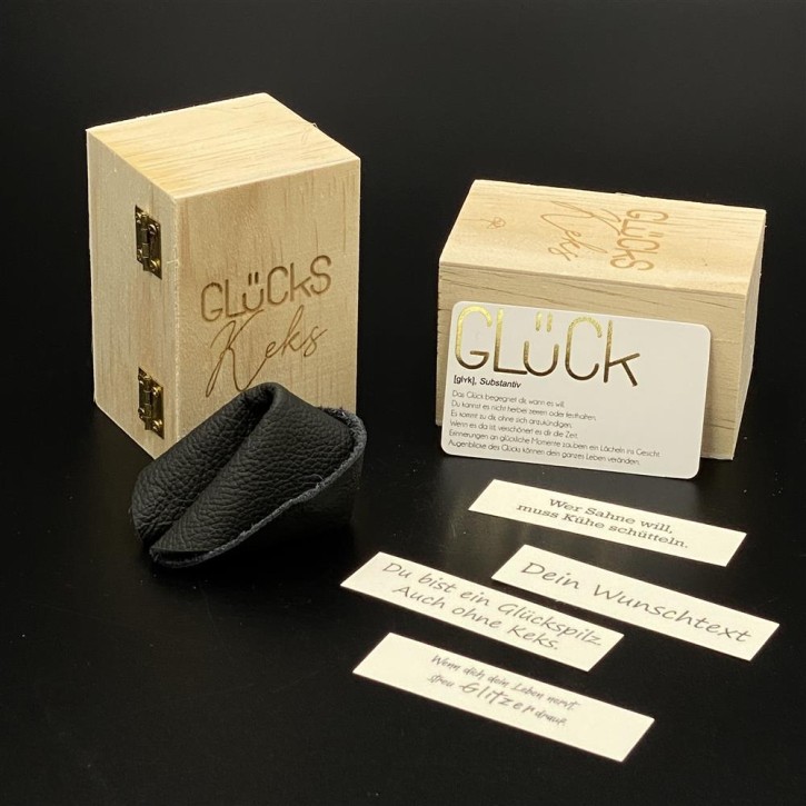 Glückskeks aus Leder