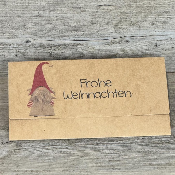 Gutscheinverpackung Frohe Weihnachten (Wichtel), 5 Stück