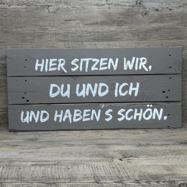 Holzschild "Du und ich"