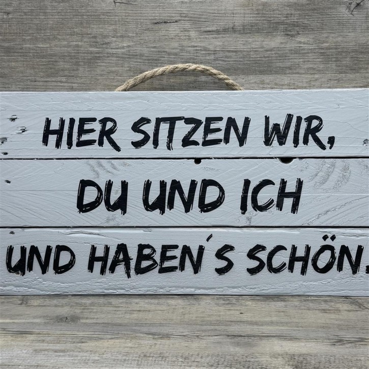 Holzschild "Du und ich"