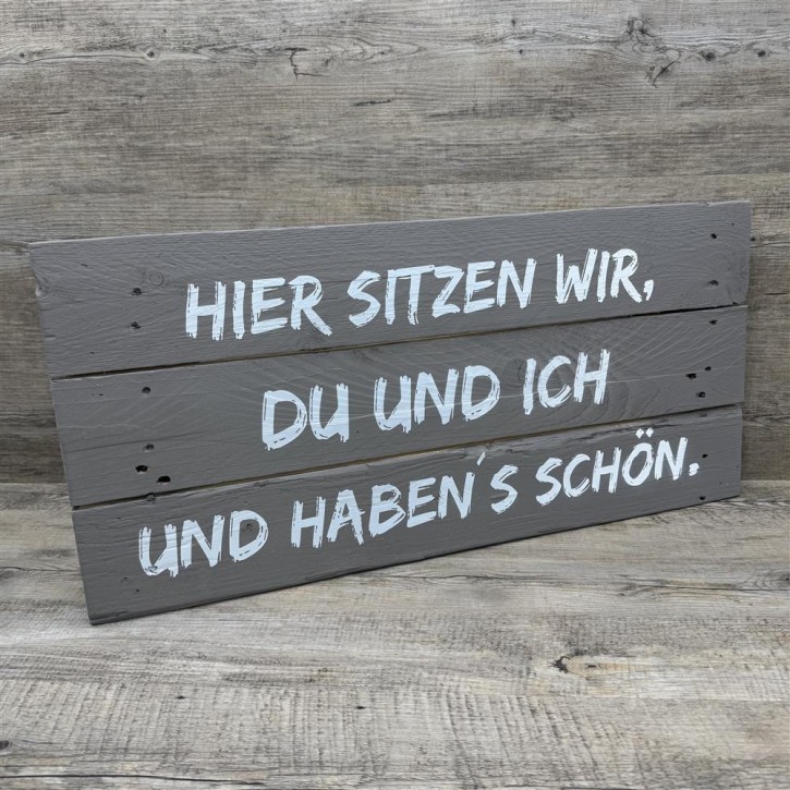 Holzschild "Du und ich"