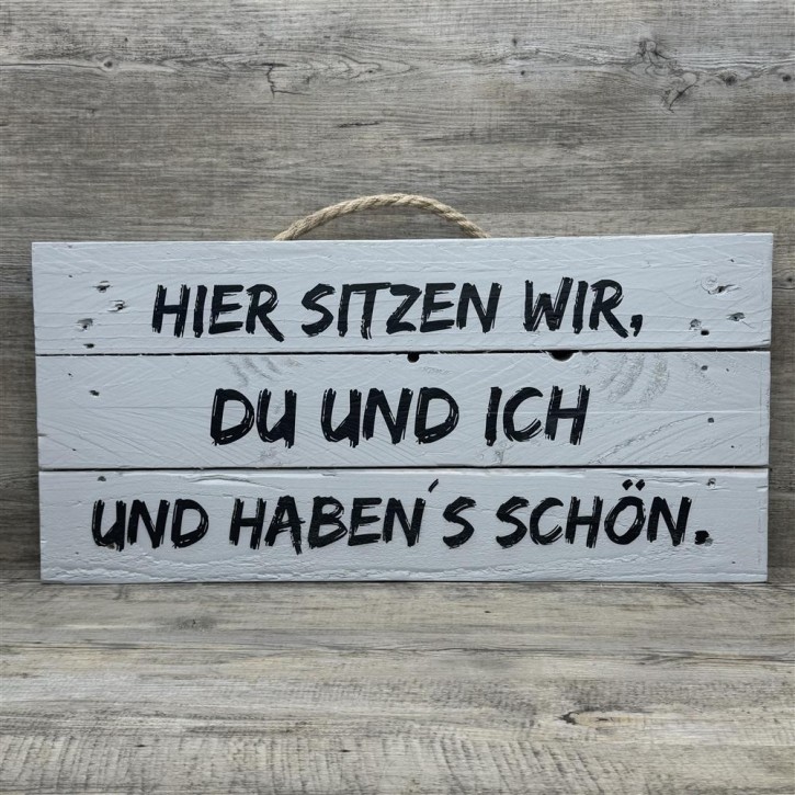Holzschild "Du und ich"
