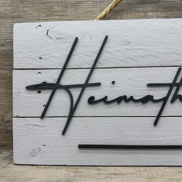 Holzschild Heimathafen - Anker
