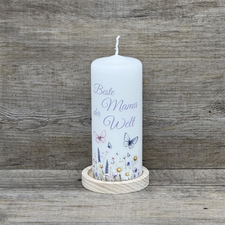 Kerze 15 x 6cm,  Beste Mama der Welt