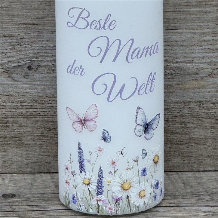 Kerze 15 x 6cm,  Beste Mama der Welt