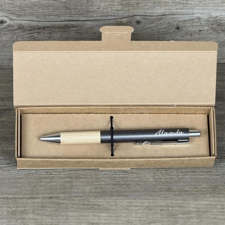 Kugelschreiber in Geschenkverpackung "Viel Glück", personalisiert